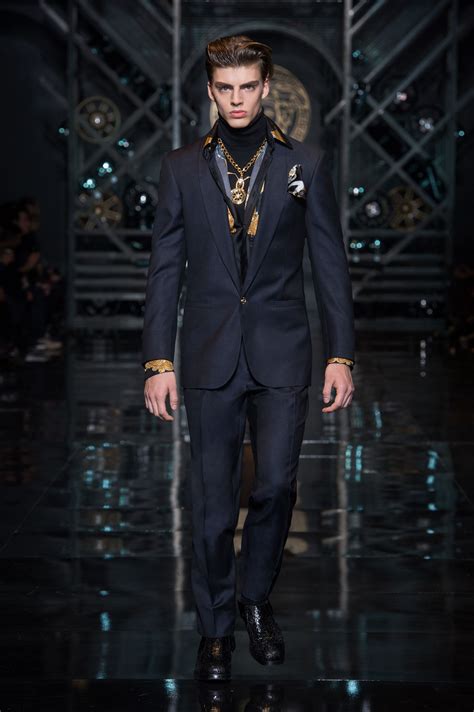 male model suit versace|Versace men's suits price.